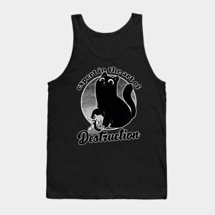 Expert in Destruction - Cute Black Cat Tank Top